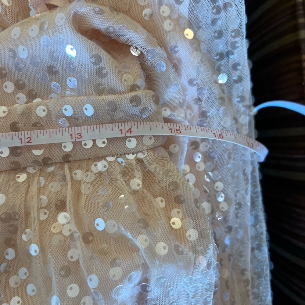 NWT❤️🔥Lulus Jane Ann Blush Pink Sequin Maxi Dress Size Large - Picture 9 of 11